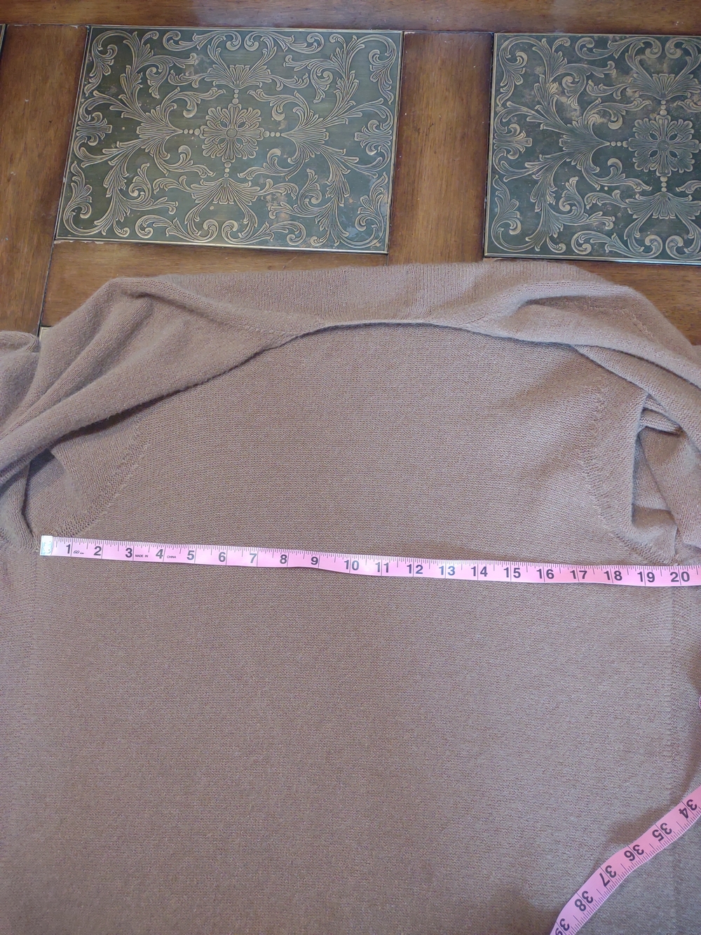 Apparis Long Camel Open Cardigan Vegan Cashmere Duster Slit Sides - Picture 10 of 11